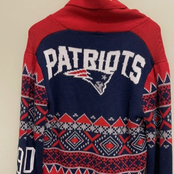 FICO NFL Men's  "New England " Patriots cardigan - Picture 2 of 3